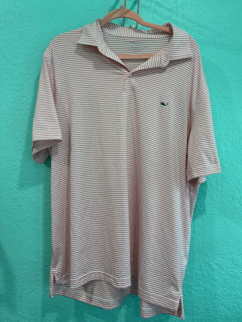 Vineyard Vines  Striped Polo XL on the go beach coastal preppy performance golf